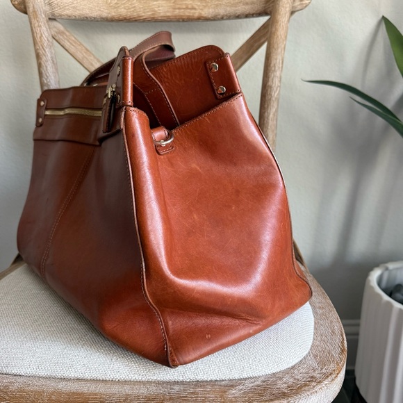 Sezane Sam leather tote bag - Picture 3 of 13